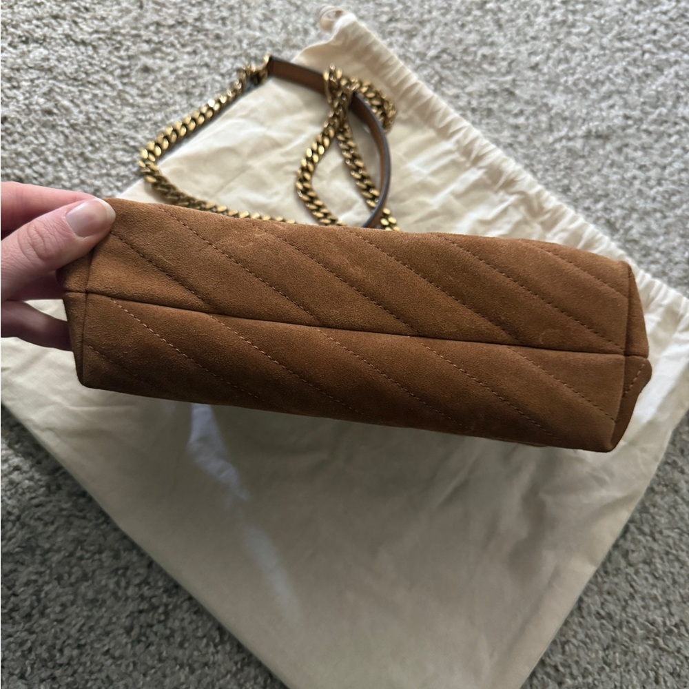Tory Burch Kira Small Suede Quilted Shoulder Bag - Picture 4 of 6